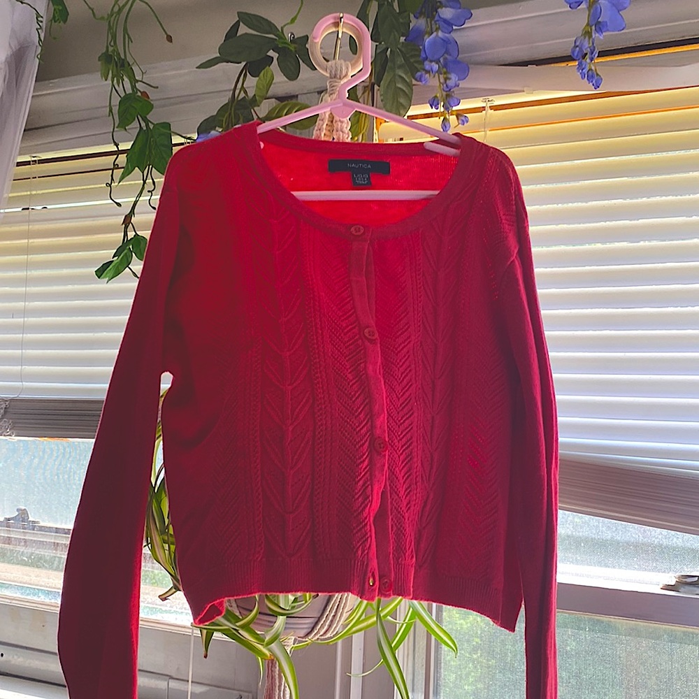 Girls button down cardigan nautica